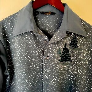 Vintage Snowy❄️Vibe🦌Mountain Dress Shirt